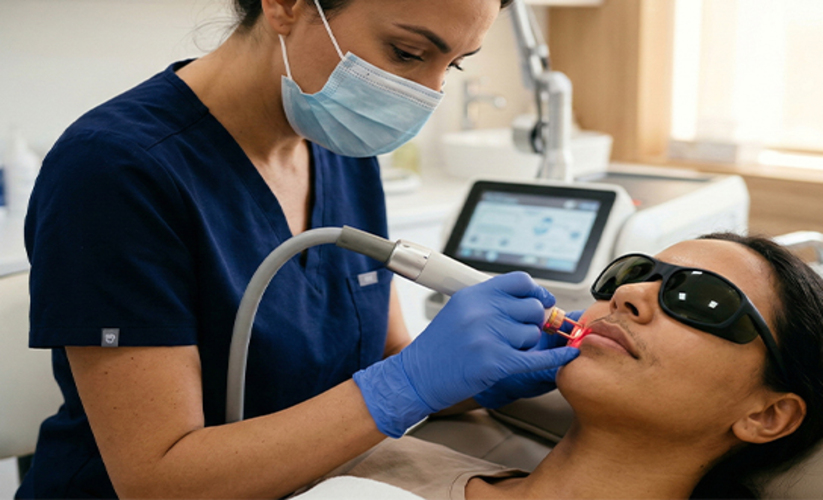 Facial laser hair removal